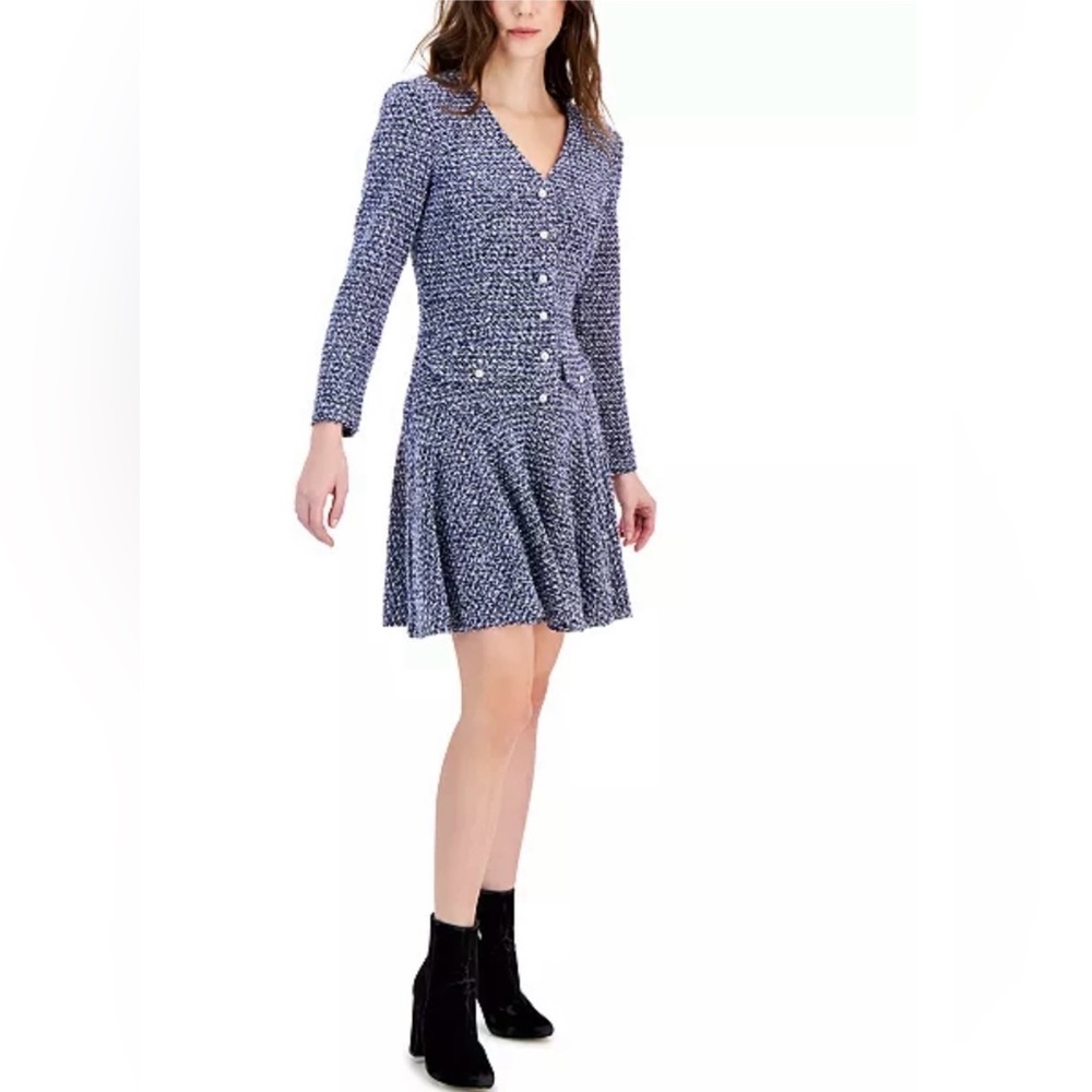NWT TAYLOR Boucle Knit Dress - Picture 7 of 12